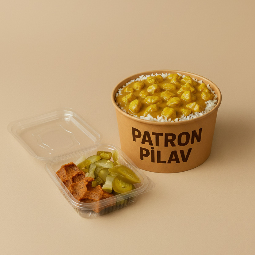 Large Pilav Üstü Köri Soslu Tavuk