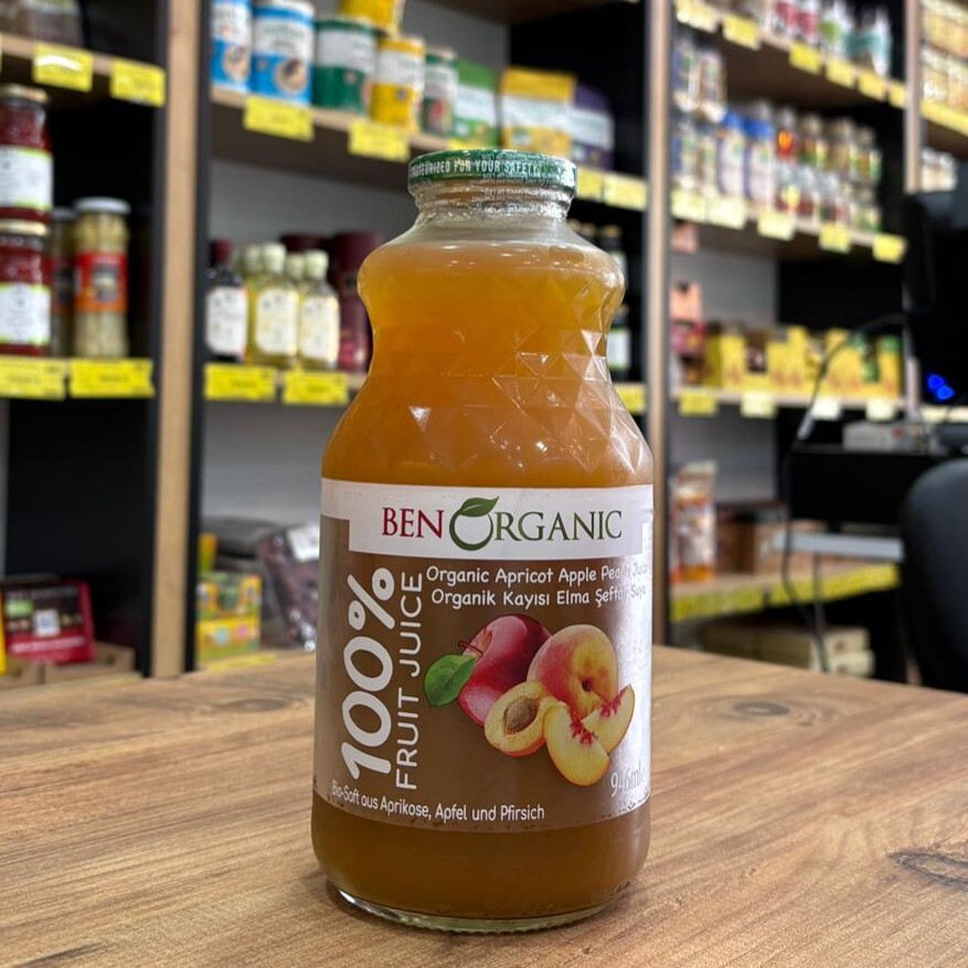 BenOrganic Kayısı-Elma-Şeftali Suyu (946 ml)