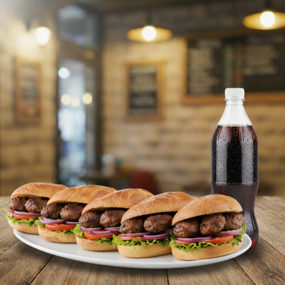 5'li Ekmek Arası Izgara Köfte Menü