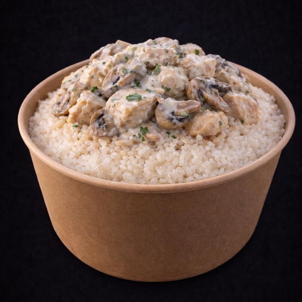 Kremalı Mantarlı Tavuklu Pilav