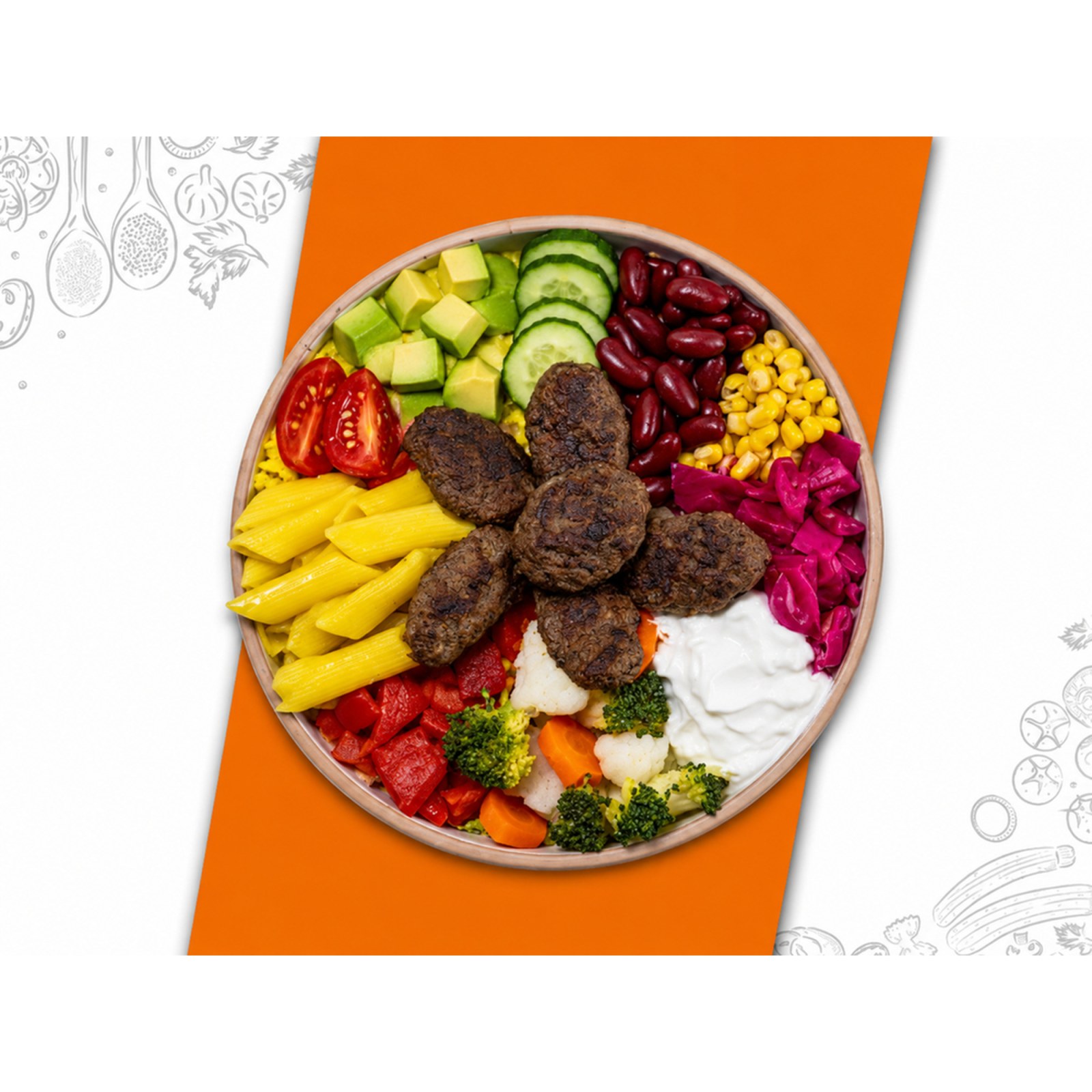Köfteli Makarnalı Bowl Kase