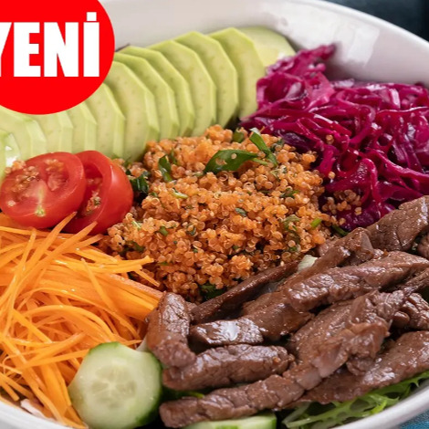 Kinoa Kısır & Biftekli One Bowl