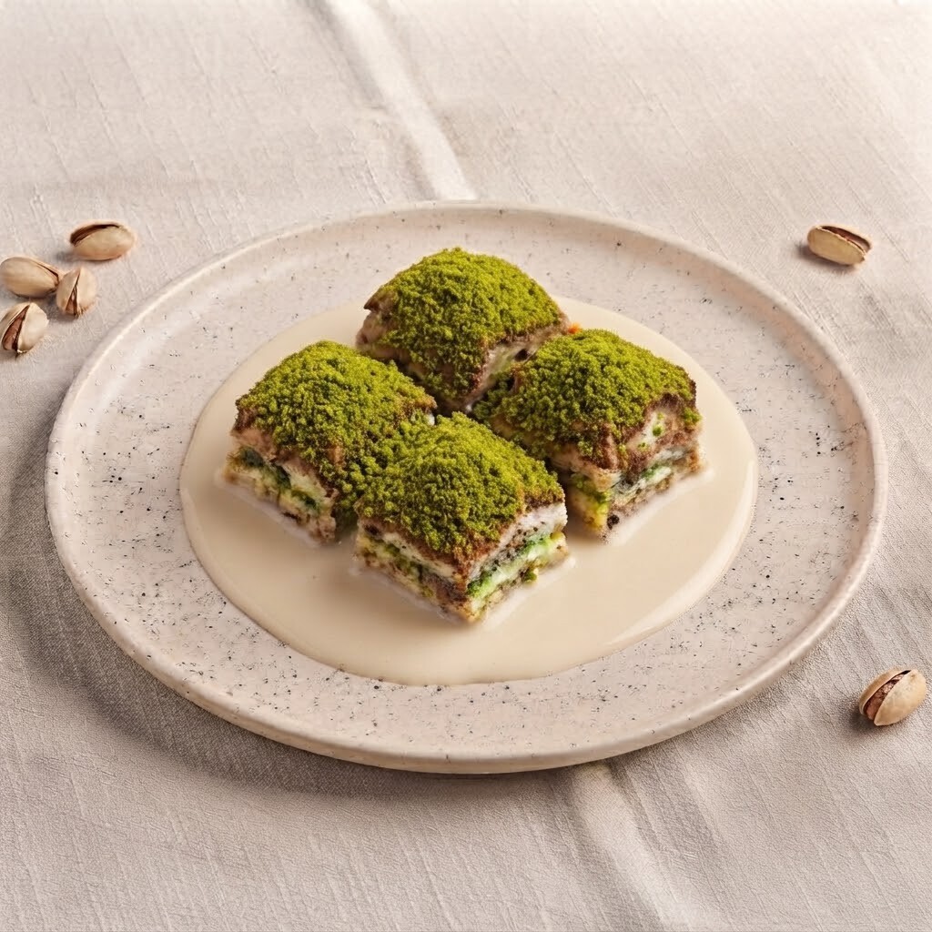 Antep Fıstıklı Sütlü Soğuk Baklava (400 gr)