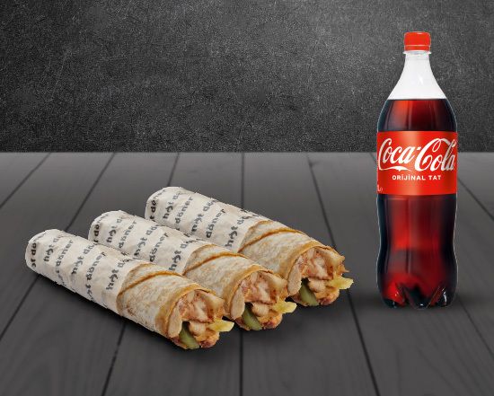 Üçlü Tavuk Jumbo Dürüm Menü