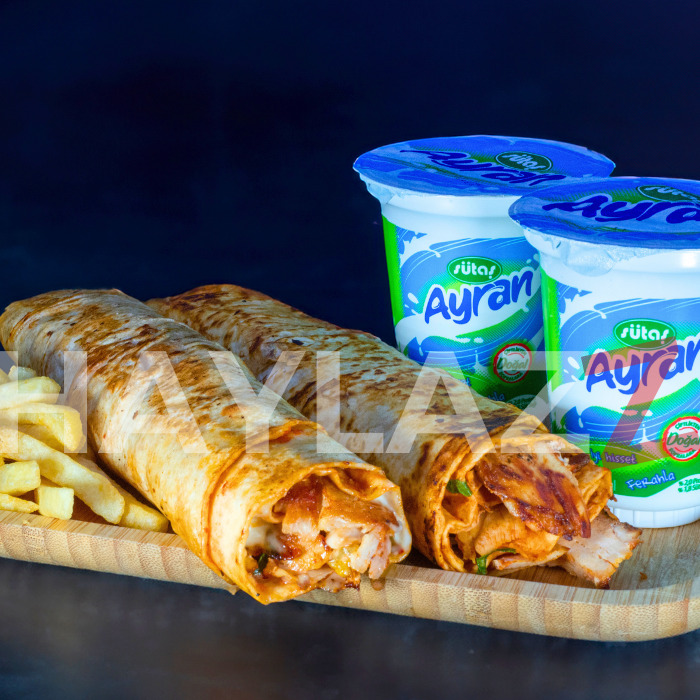 2'li Haylaz dürüm & patates & ayran menü