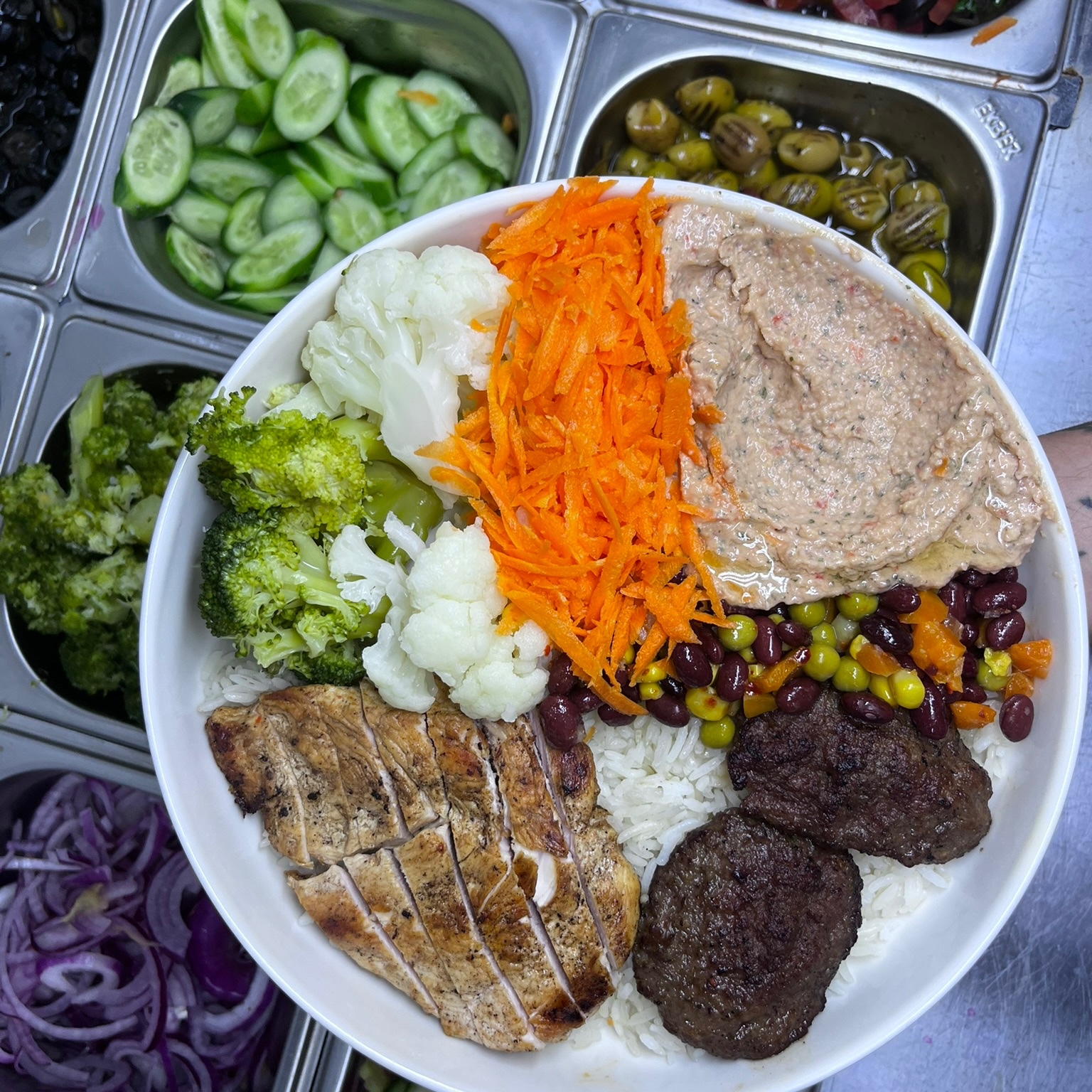 Kırmızı Beyaz Bowl