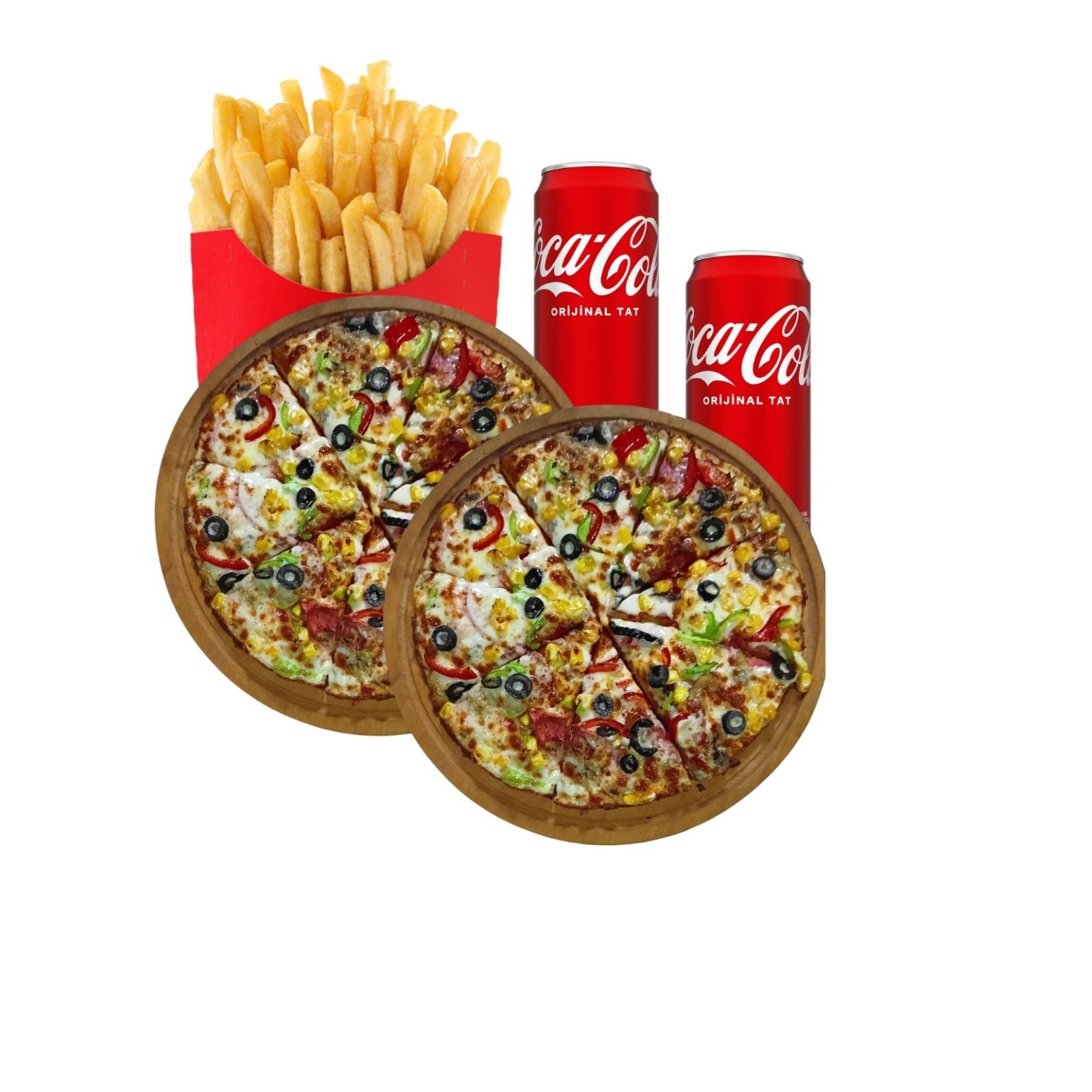 2 Küçük Boy + 2 Kutu İçecek Menü (Çeşit Seçmeli)
