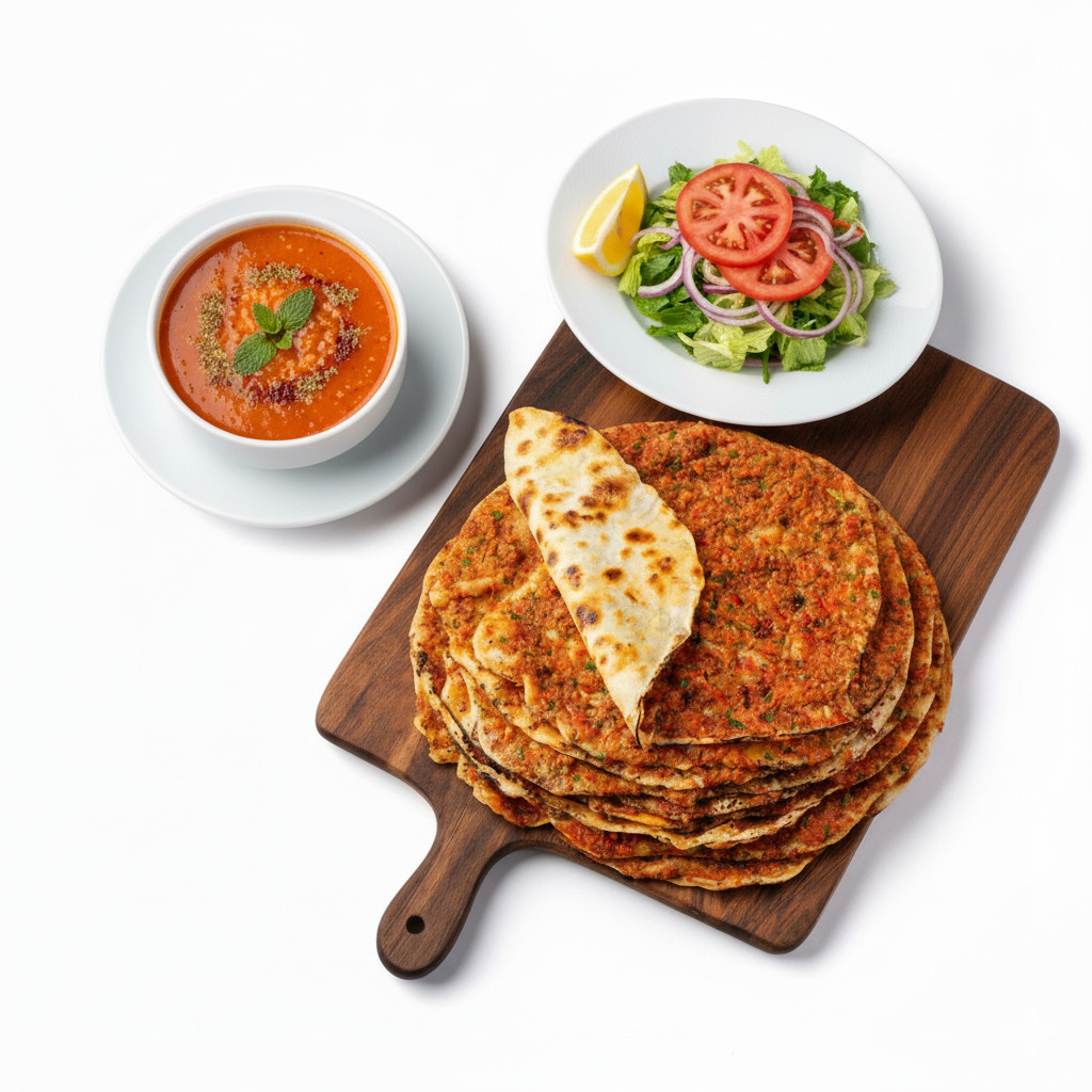 2'Li Lahmacun + (Az Ezogelin Çorbası)