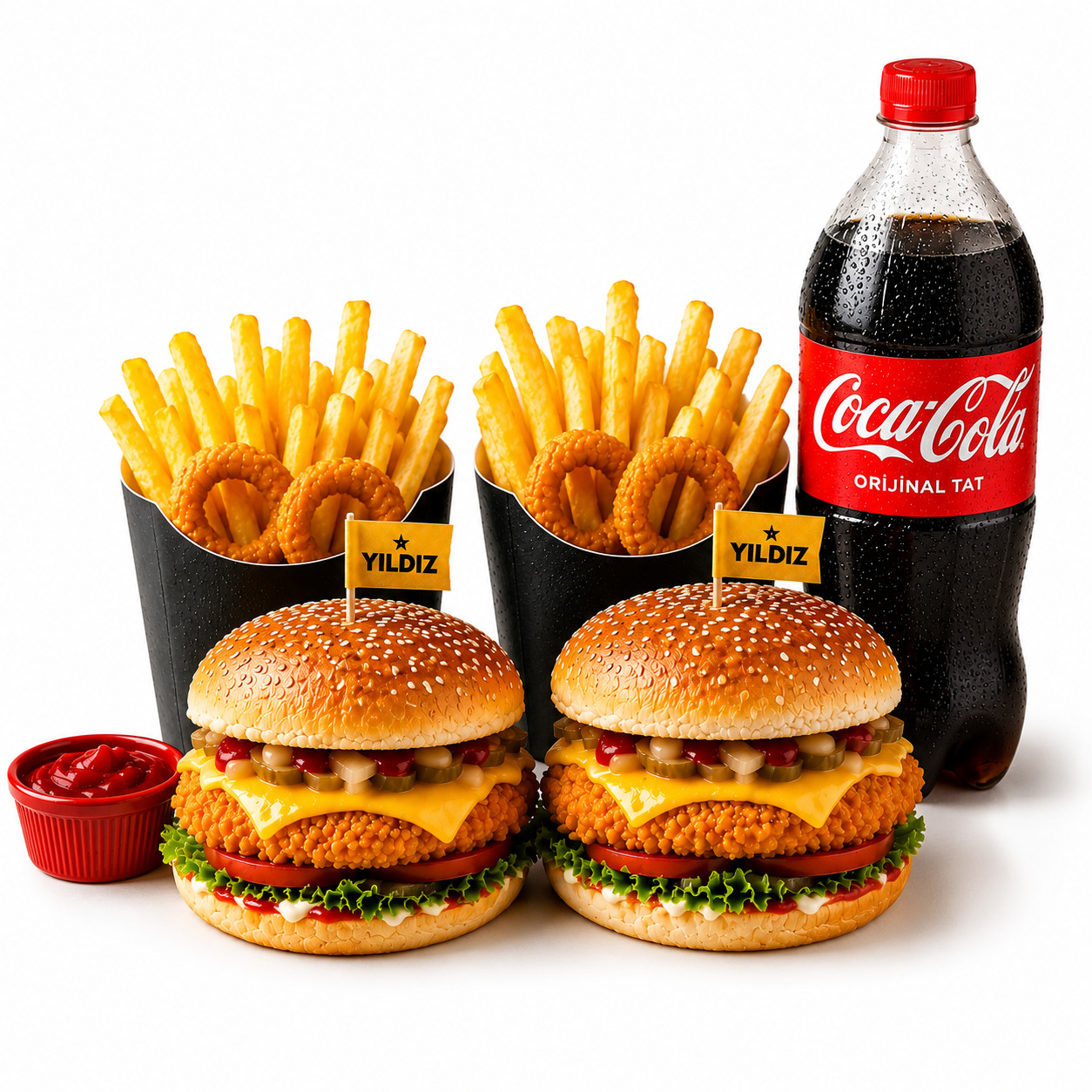 2’li Medium Çıtır Tavuk Burger + 1 Litre Cola