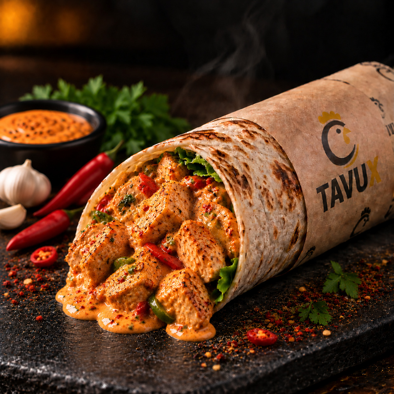 Peri Peri Soslu Tavuk Dürüm
