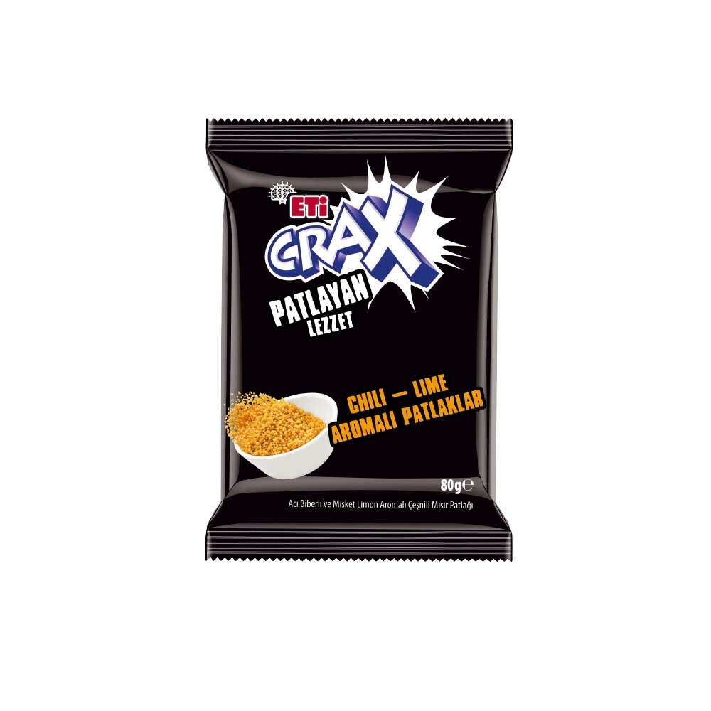 Eti Crax Chili-Lime Aromalı Patlaklar (80 gr.)