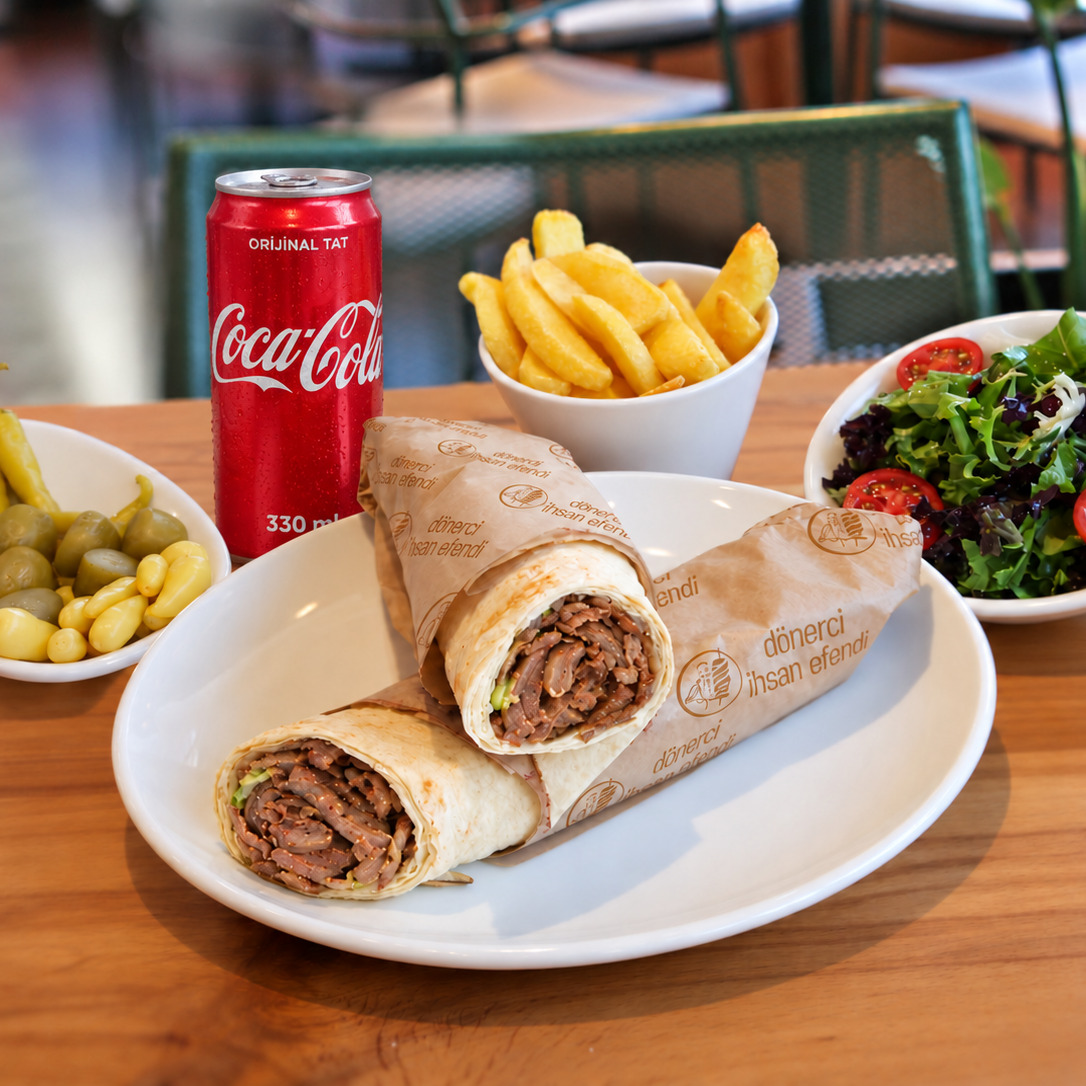 Dürüm Döner (80 gr.) Menü + Coca Cola