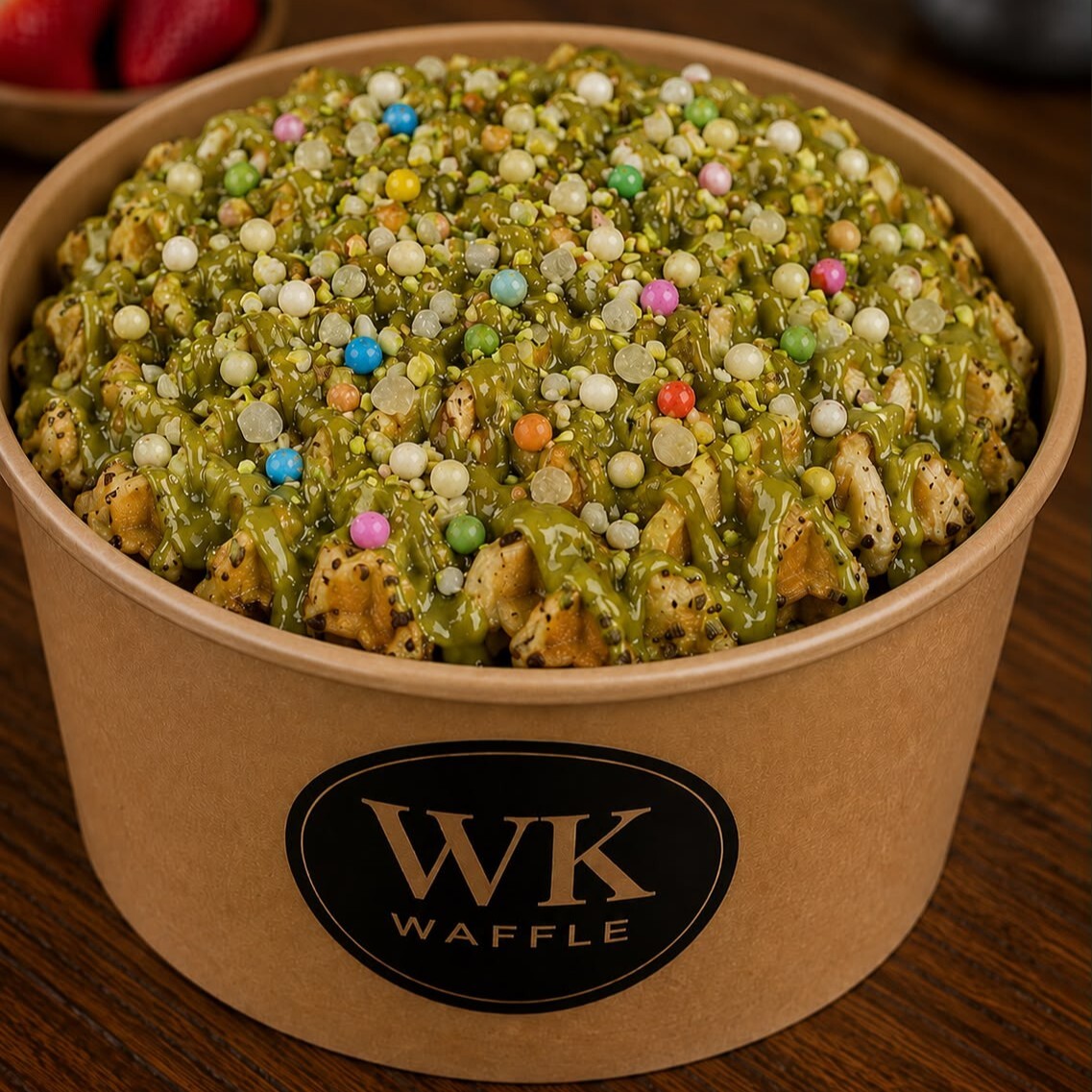 Kovada Antepfıstıklı Waffle (Küçük Boy)