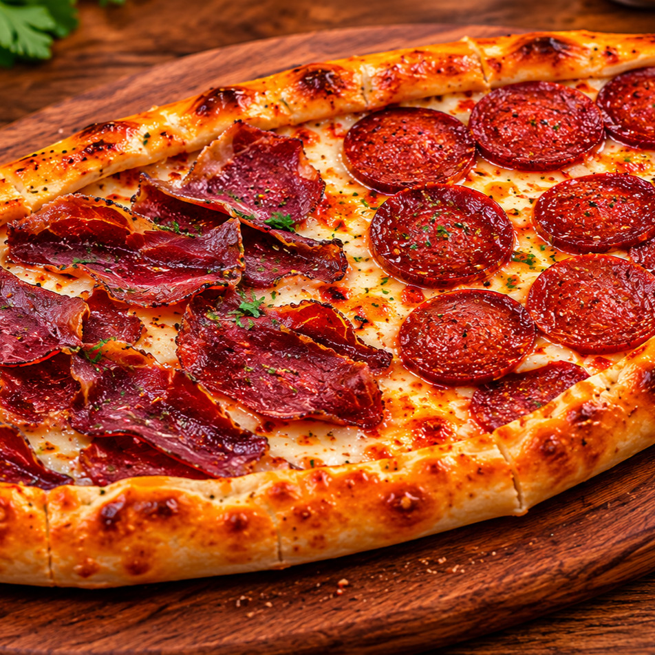Karışık Pide (Kaşarlı Pastırma Sucuklu Pide)