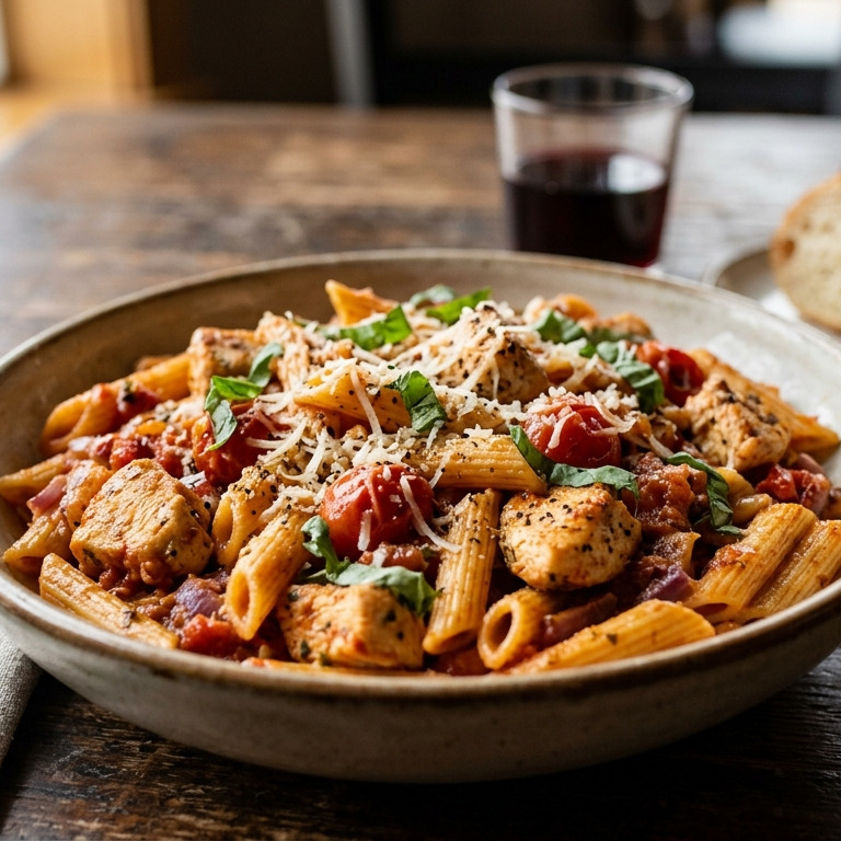 Domates Soslu Tavuklu Penne