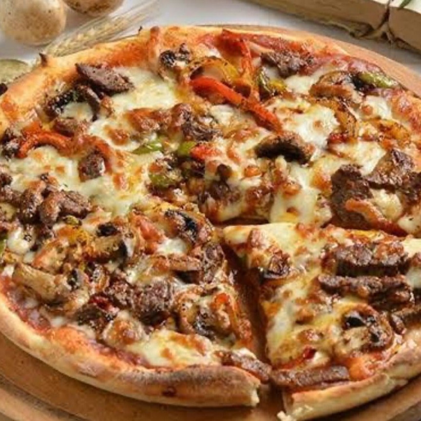 Kavurmalı Pastırmalı Pizza (Standart Boy) (24 cm.)
