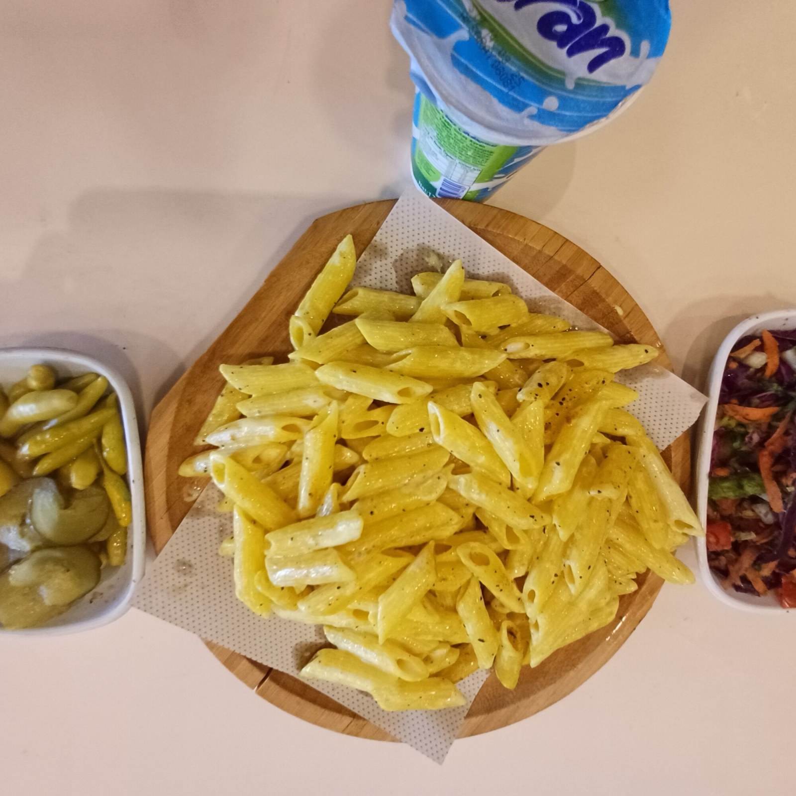 Kremalı Köri Soslu Makarna