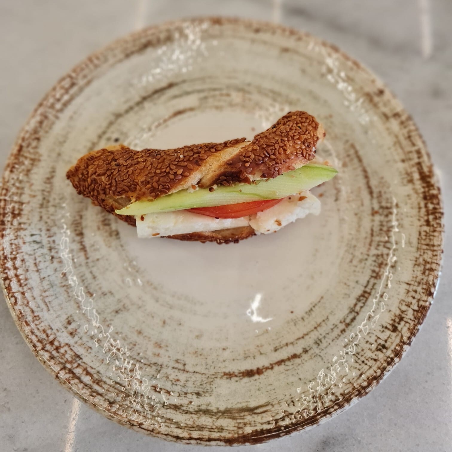 Mini Simit Sandviç (Beyaz Peynirli)