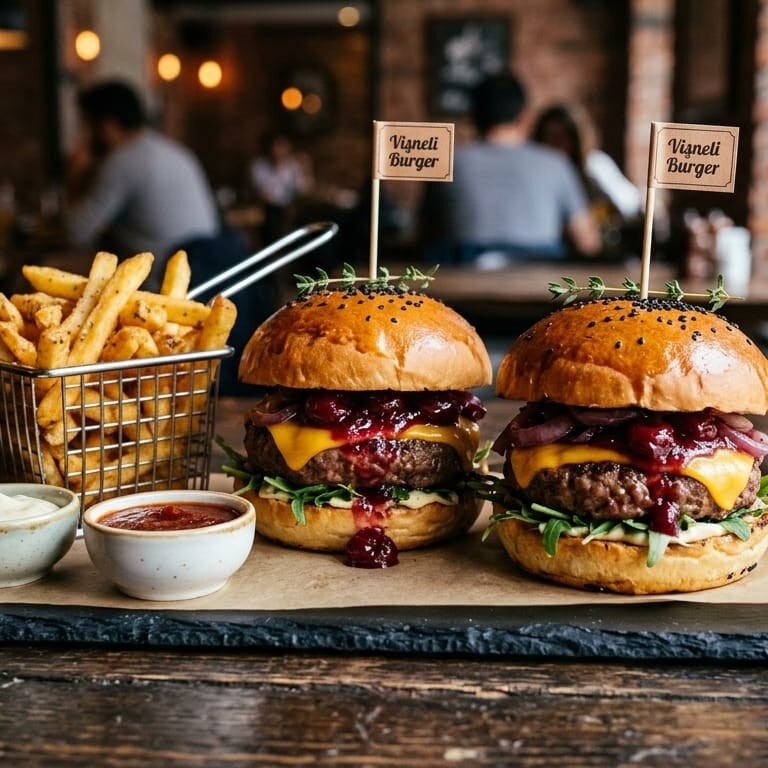2'li Vişneli Burger + Kızartma