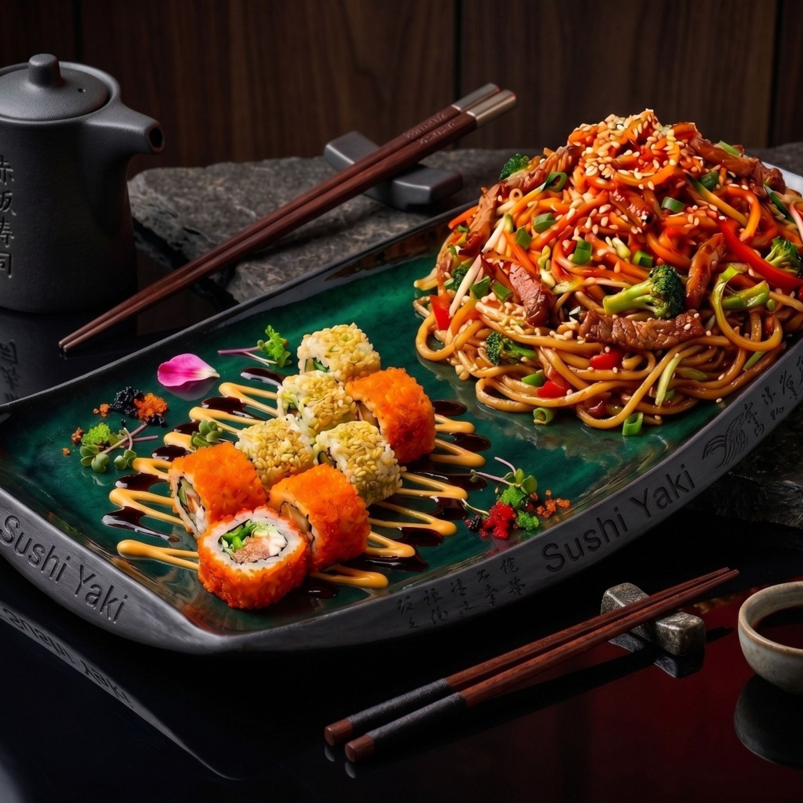 Noodle & Sushi Menü 4