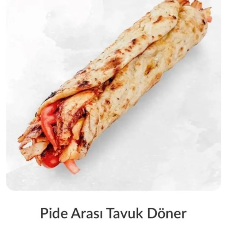 Pide Ekmek Arası Tavuk Döner Dürüm