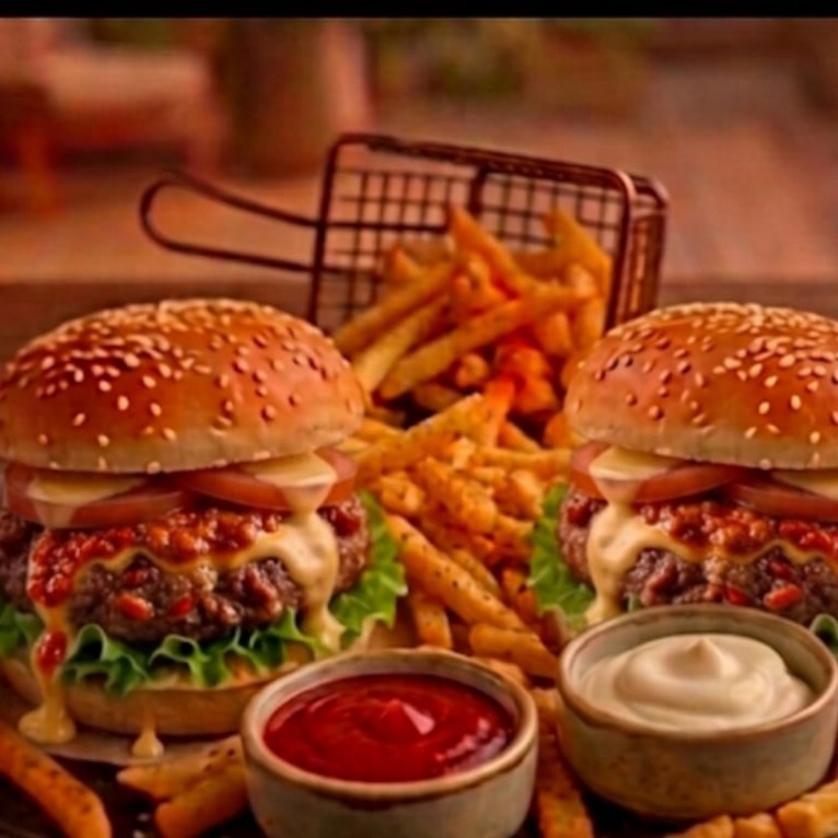 2 adet et hamburger