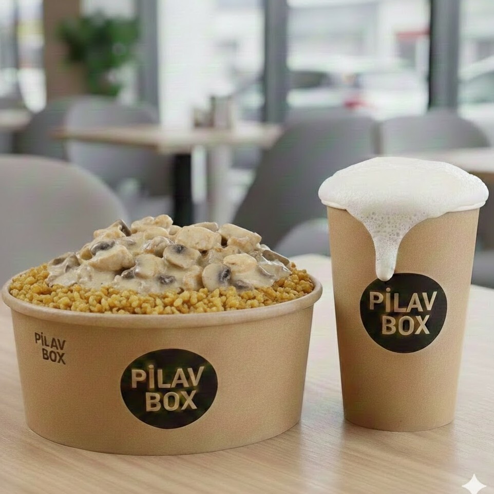 XXL Bulgur Üstü Kremalı Mantarlı Tavuk + İçecek