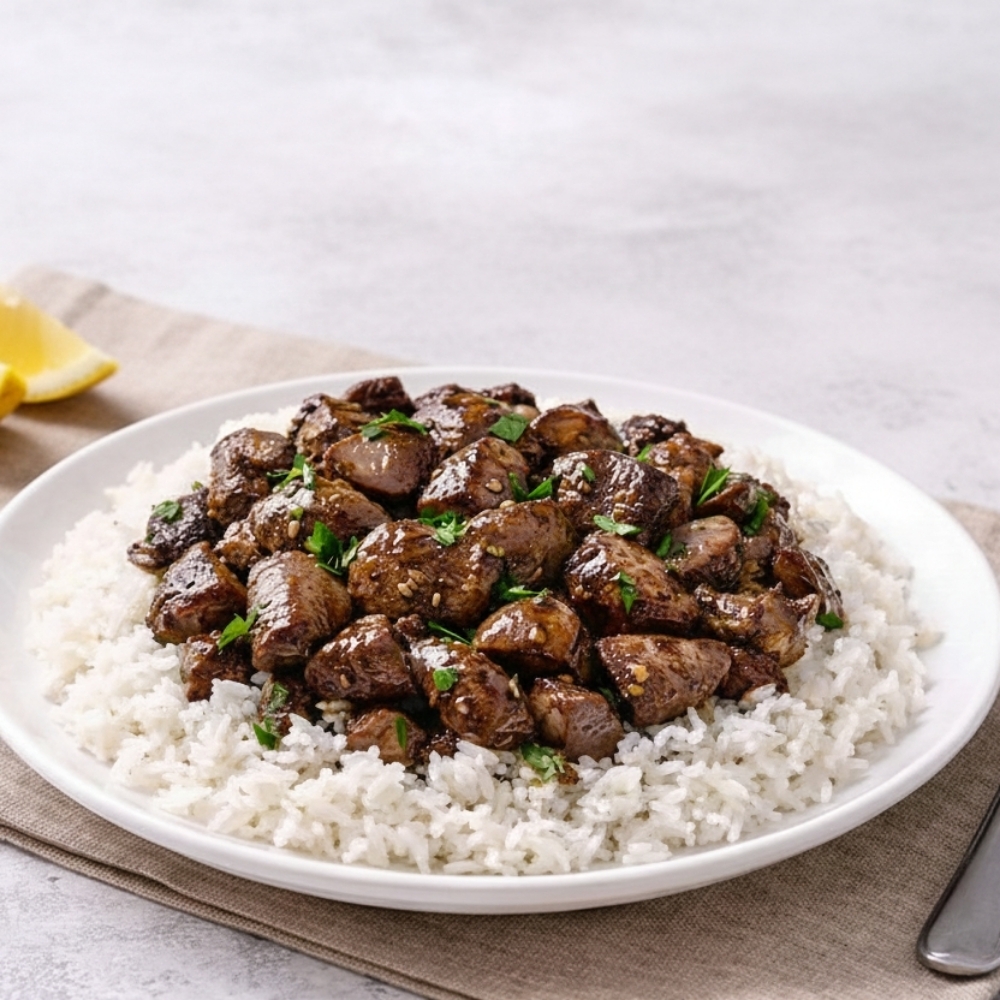 Tavuk ciğerli Pilav (Orta Boy)