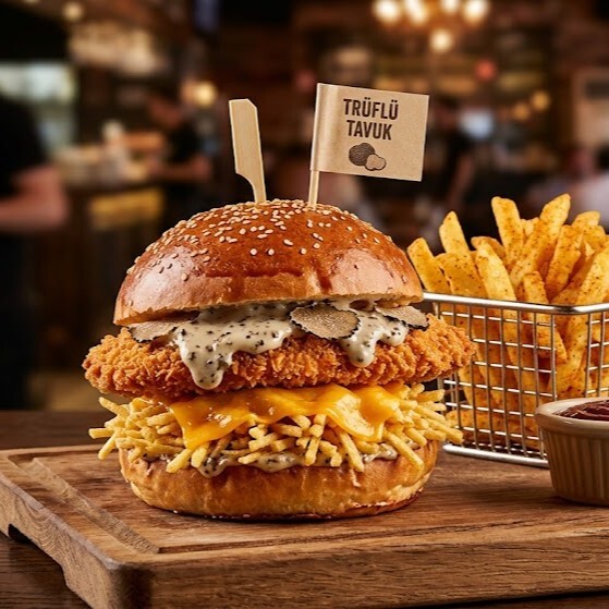 Trüflü Tavuk Burger Menü