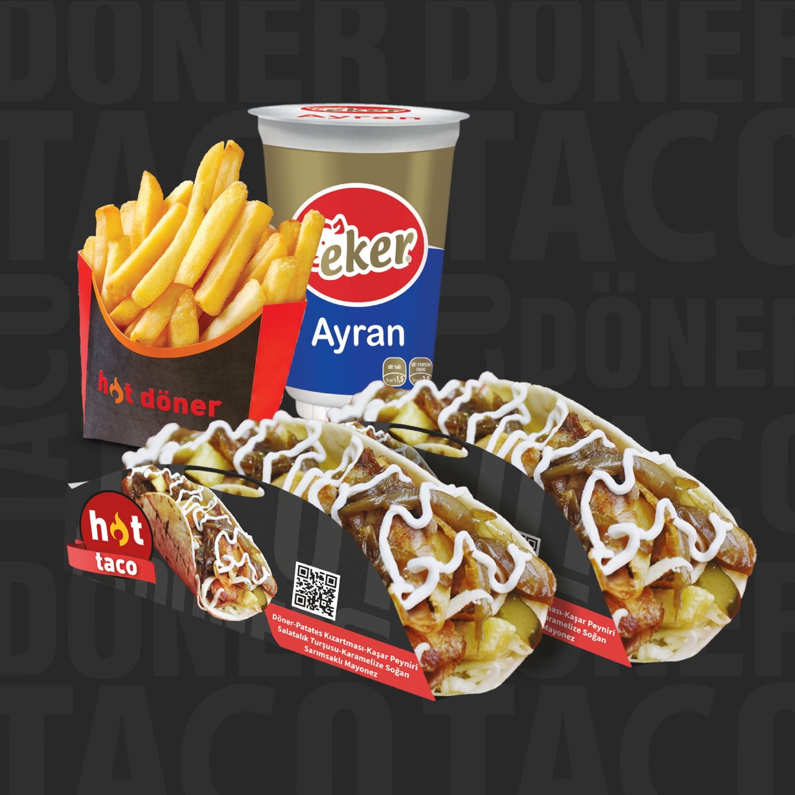 2 li Tavuk Taco Menü