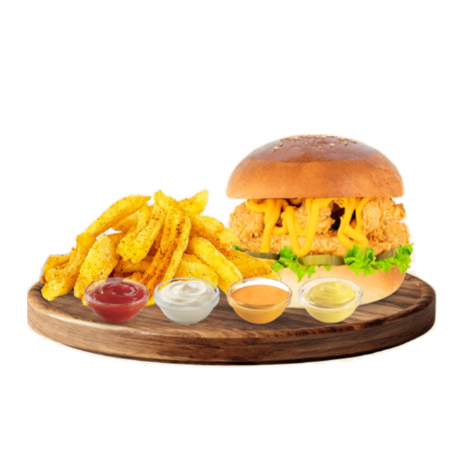 Cheddar Chicken Burger
