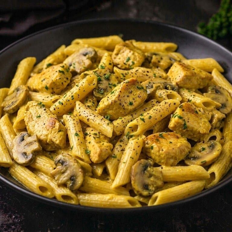 Piliçli Köri Soslu Penne