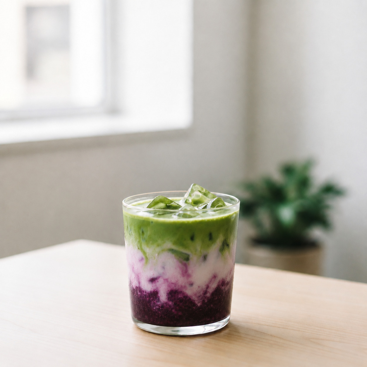 Ice Blueberry Matcha