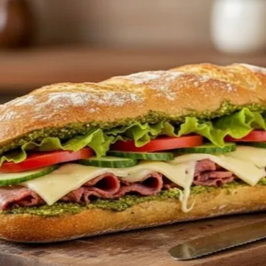 Pesto Soslu Efsane Sandviç