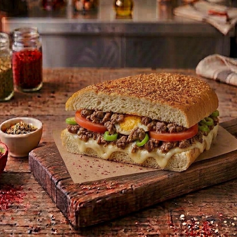 Kavurmalı Kaşarlı Bomba