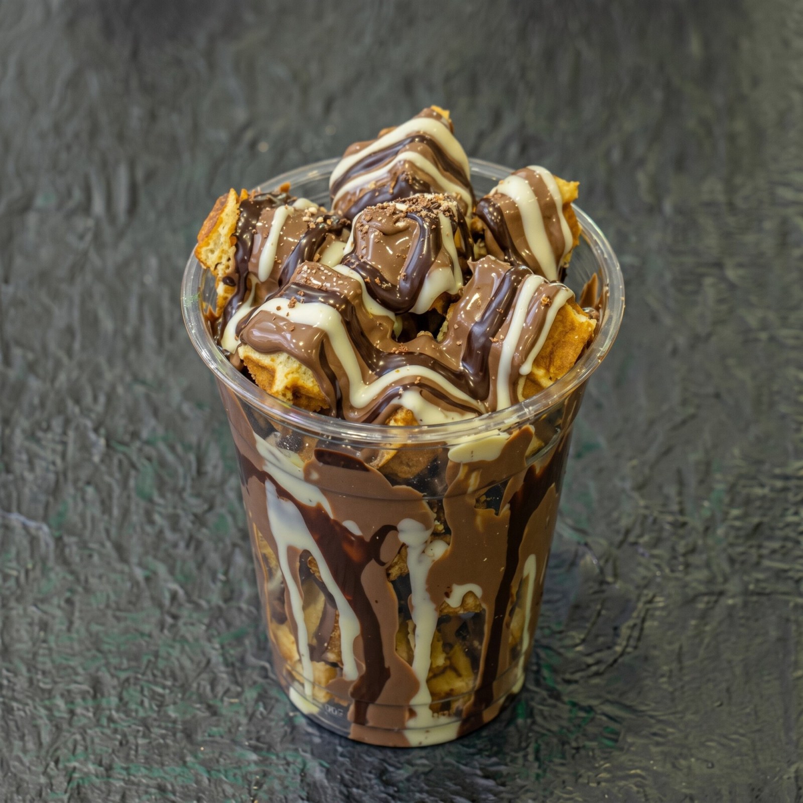 Üç Çikolatalı Bardak Waffle