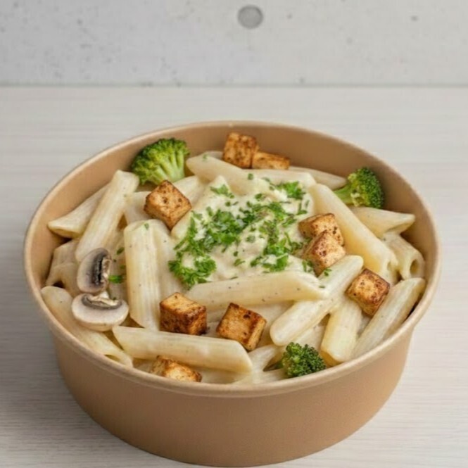 Pasta alla Crema di Pollo, Funghi e Verdure (Code 6)
