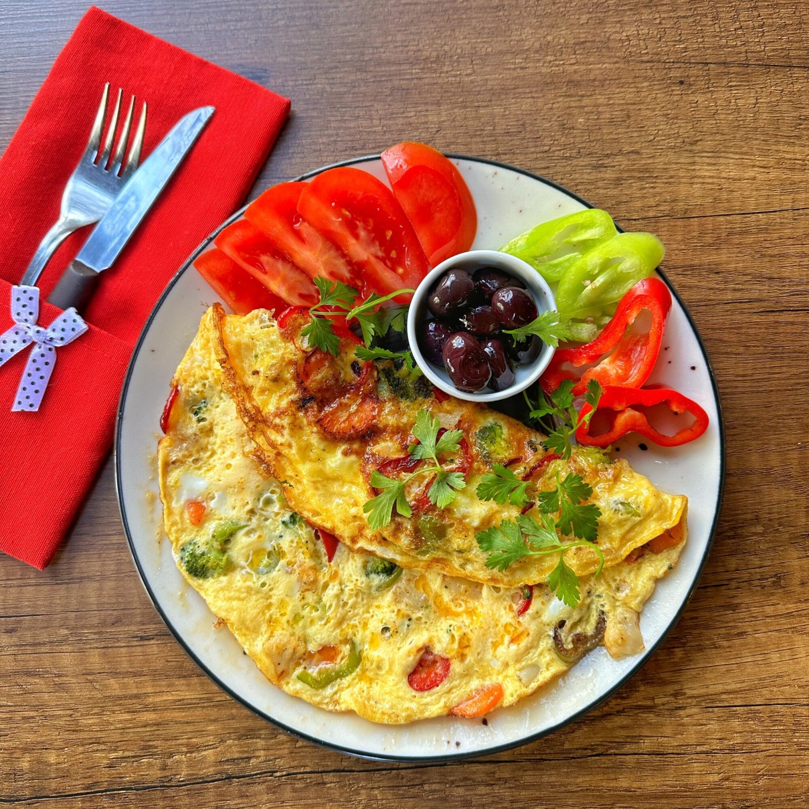 Sebzeli Omlet