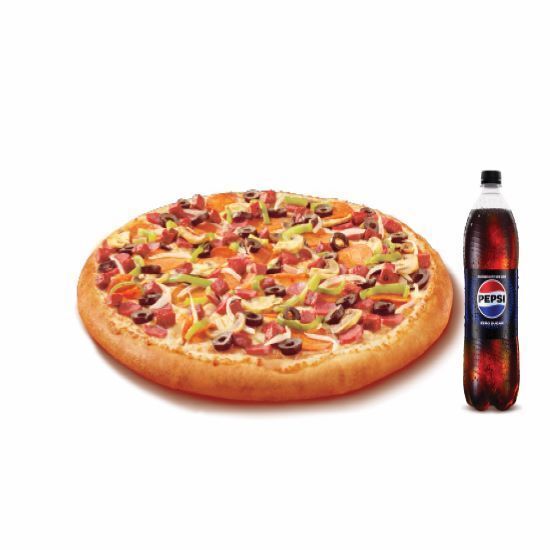 Büyük Boy Pizza + İçecek (1 L.)