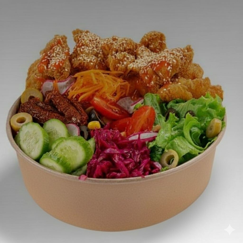 Acı Tavuklu Salata