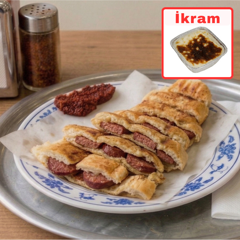 Sucuklu Yarım Tost Ev Yapımı + Hediye Sütlaç