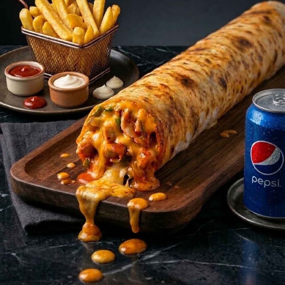 Zurna Dürüm Cheddarlı Colalı Menü ( 100 Gr )