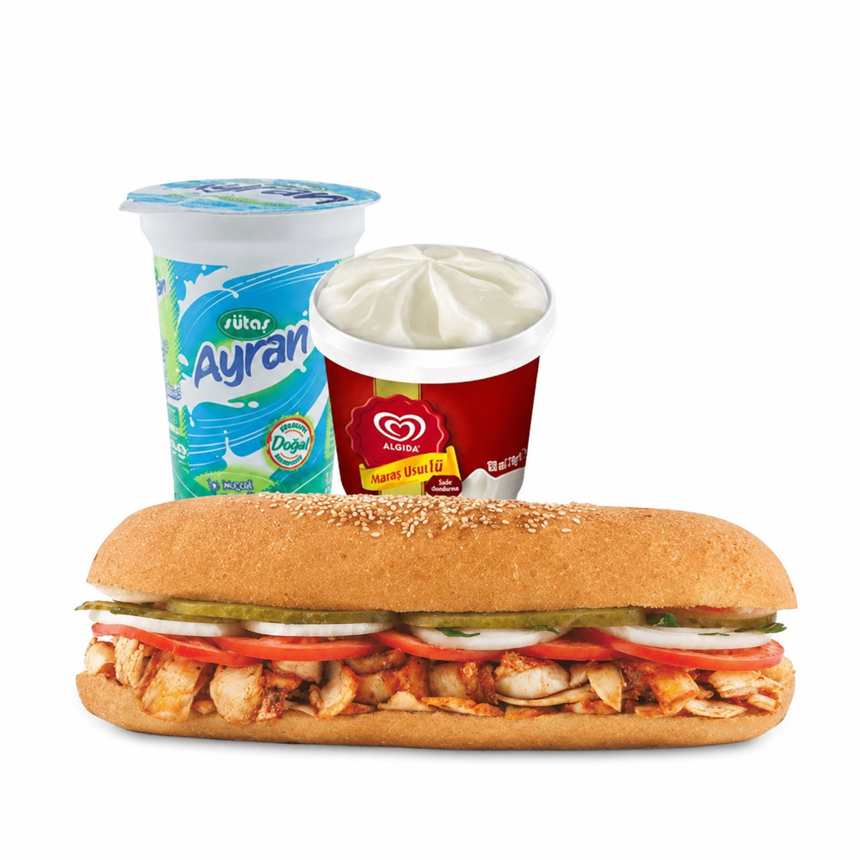 Algida Ekmek Arası Tavuk Döner Menü (Maraş Cup)