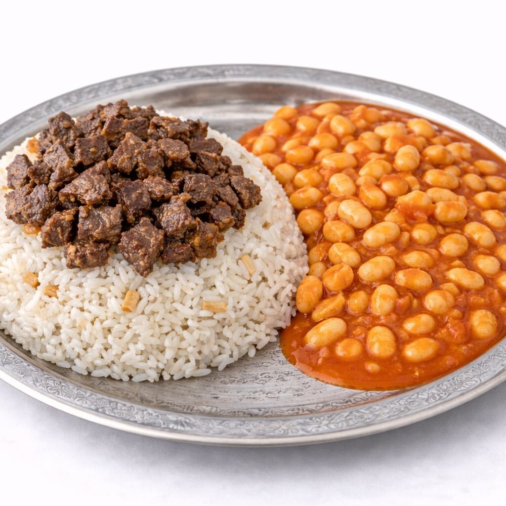 Dana Kavurma Pilav + Kuru Fasulye
