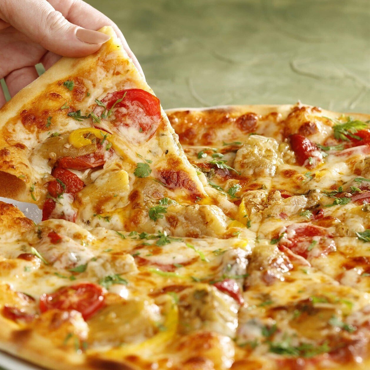 Mix Patlıcanlı Acılı Pizza Jalapeno Biberli Gurme Pizza (Büyük Boy)