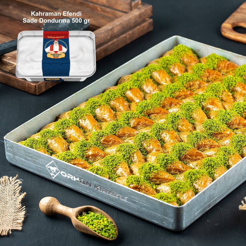 Sadeyağlı Şöbiyet Baklava (1kg) + Promosyon Dondurma (610ml)
