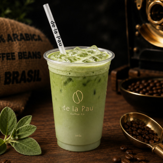 Iced Matcha Latte (14 Oz)