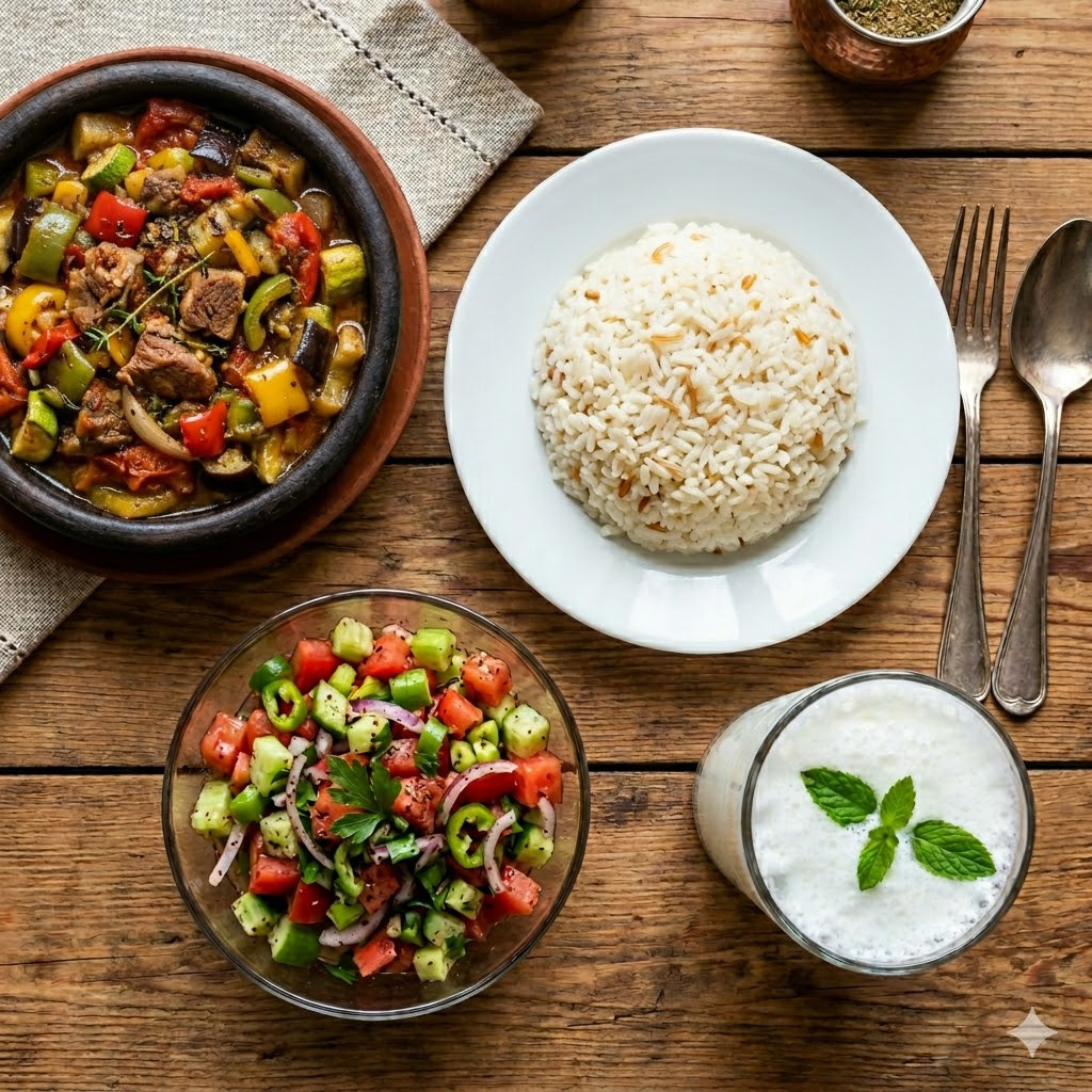 Sebzeli Kebap Menü