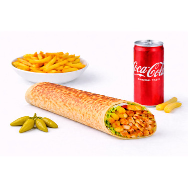 Hatay Usulü Soslu Tavuk Döner Dürüm Menü