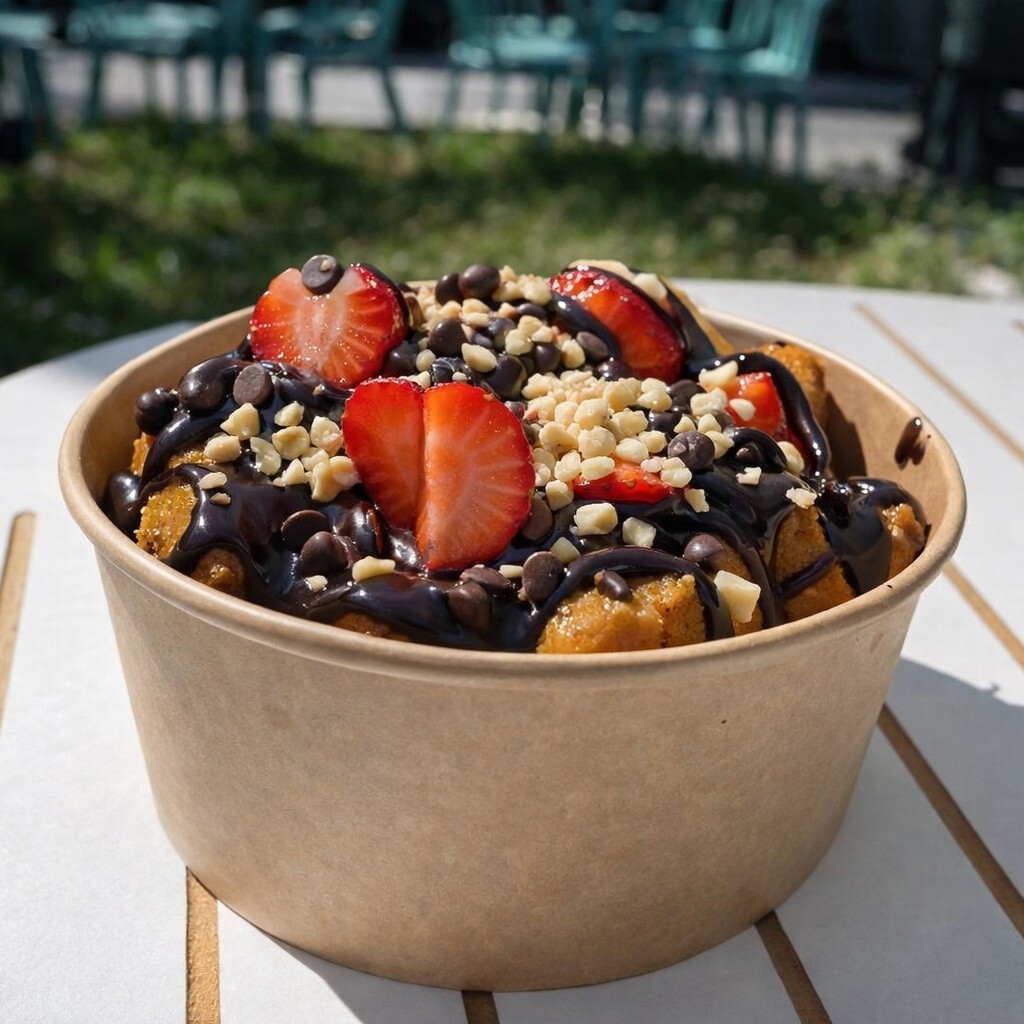 Bitter Çikolatalı Kova Bubble Waffle
